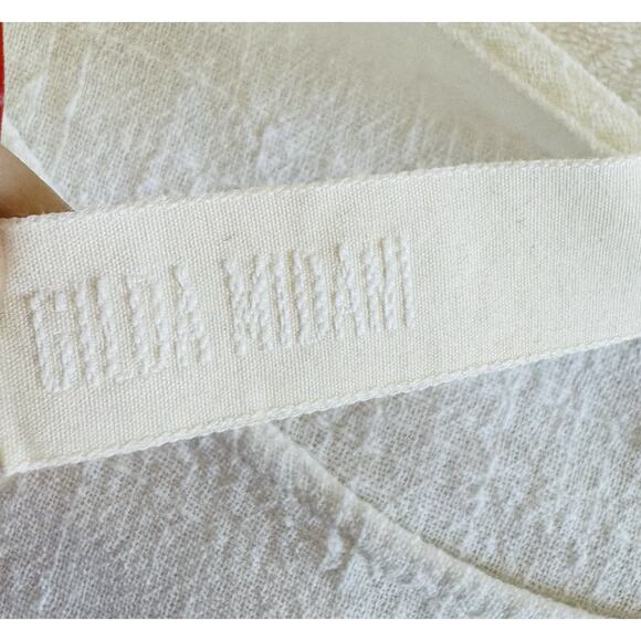 Gilda Midani One Size White Long Cotton Gauze Bucket Dress Lagenlook Artsy - Picture 6 of 11